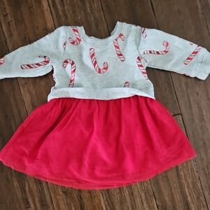 12 Month Candy‎ Cane Christmas Dress